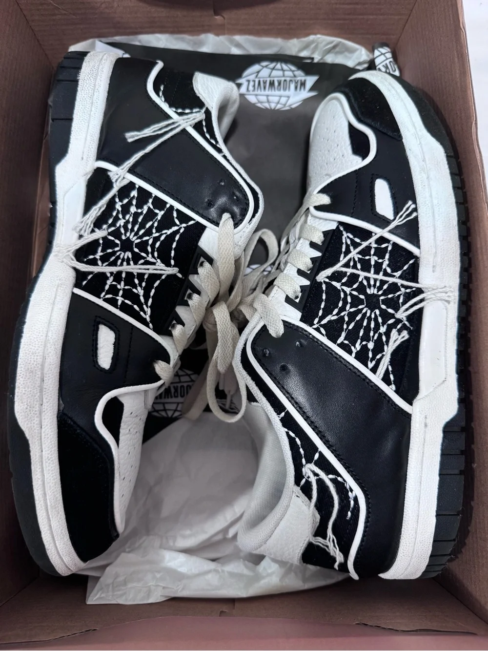Black and White Men’s Sneakers - Classic Two-Tone Style